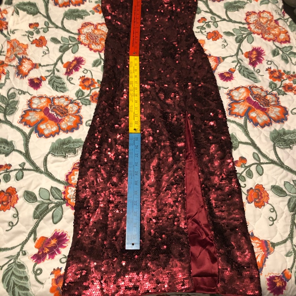 Misha BNWT Tamara Sequin Dress sz 0 in Wine - Picture 13 of 16